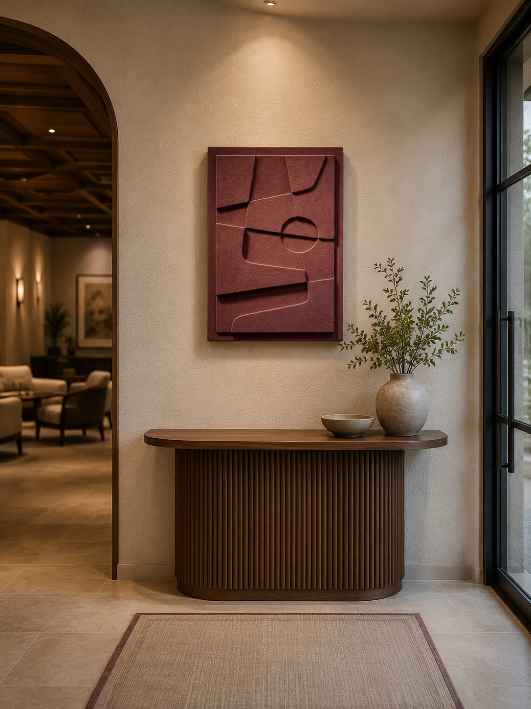 Terracotta Essence – Handcrafted Abstract Textured Wall Art on Stretched Wooden Canvas | Wallorah