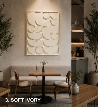 Ivory Geometric Mosaic  | Wallorah