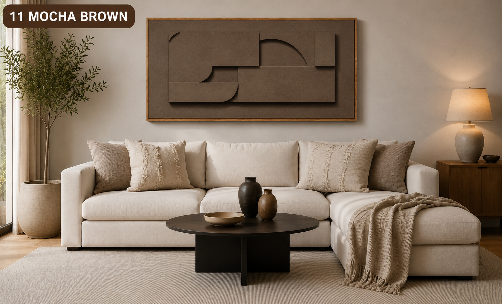 Sand Beige Horizon Relief  | Wallorah