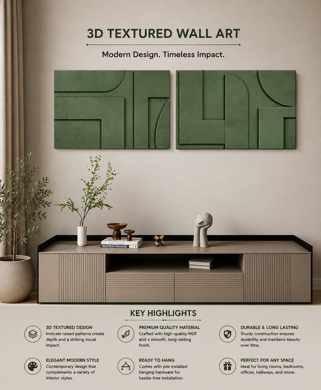 Sage Geometry Duo  | Wallorah