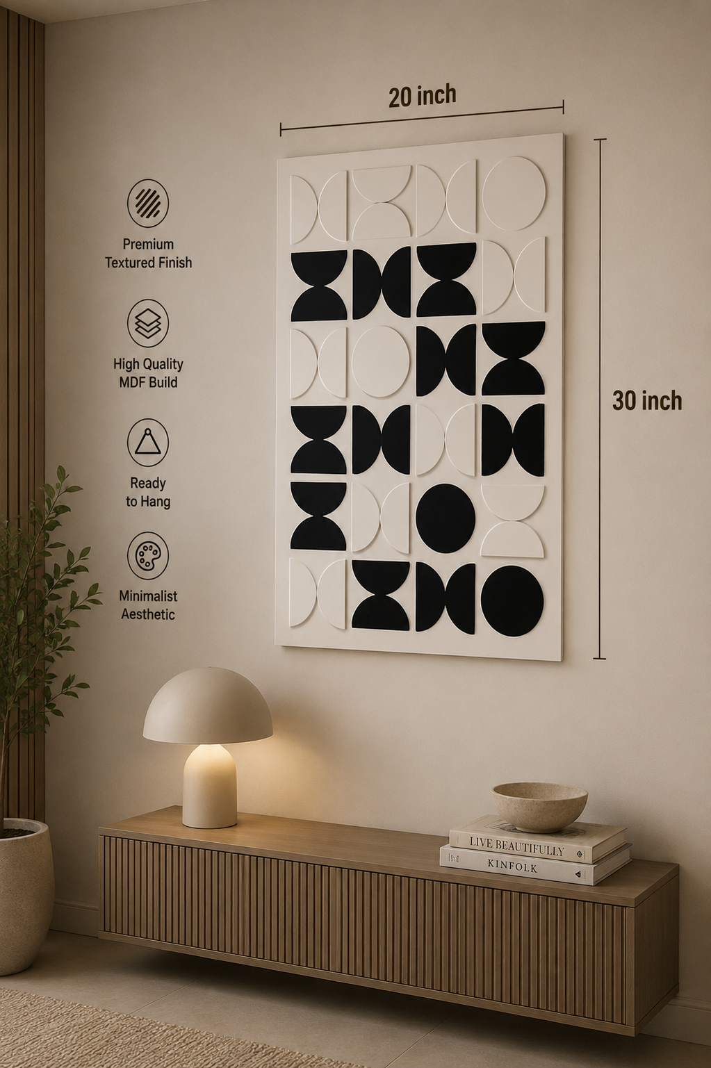 Monochrome Eclipse Grid  | Wallorah