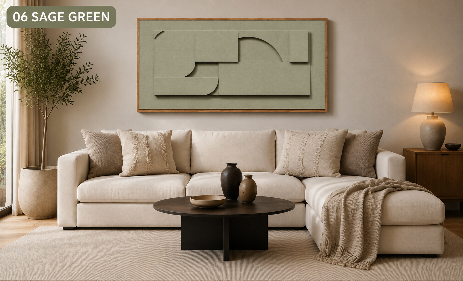 Sand Beige Horizon Relief  | Wallorah