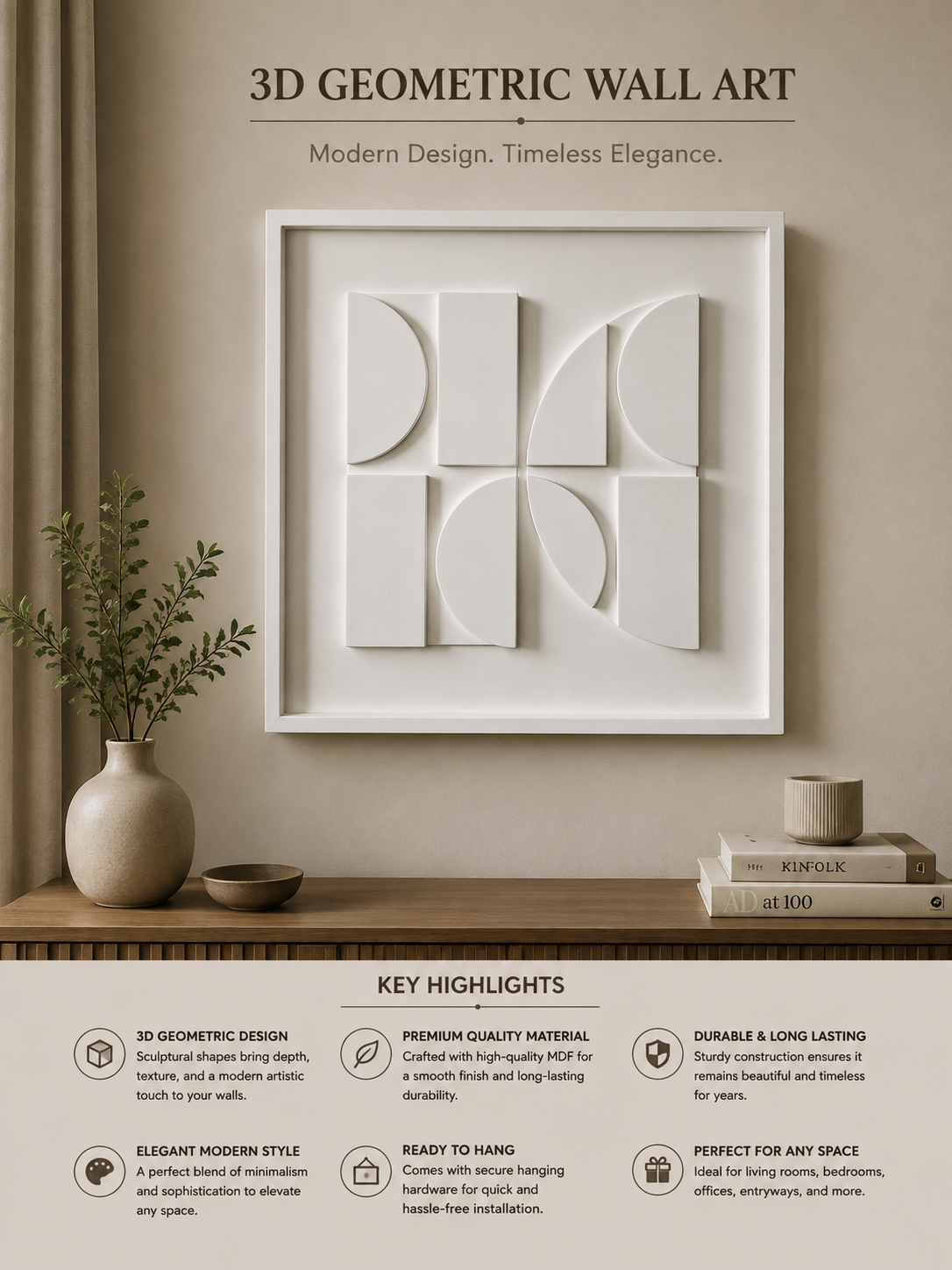 Ivory Crescent Balance  | Wallorah