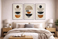 Modern Geometric Balance | Set of 3 Abstract Canvas Wall Art | Premium UV Printed Ready-to-Hang