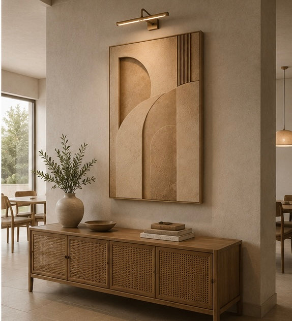 Desert Sand Arch Relief – Handcrafted Abstract Wall Art on Stretched Wooden Canvas | Wallorah