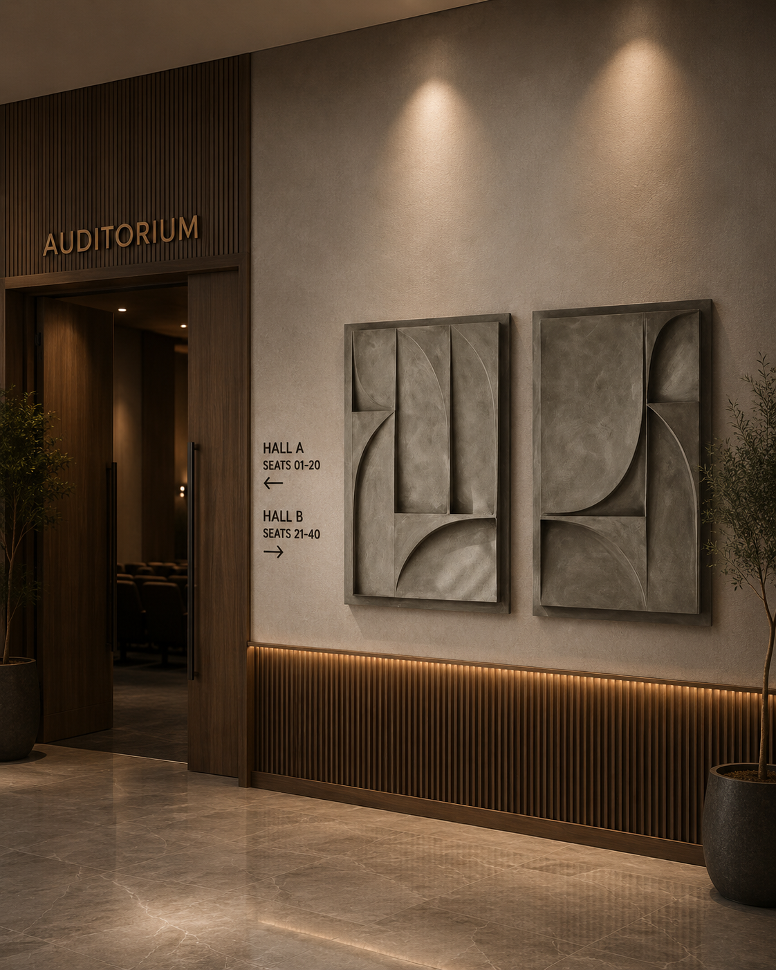 Earthform Duo – Stone Taupe Handcrafted Diptych Wall Art on Stretched Wooden Canvas | Wallorah