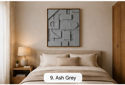 Slate Blue Geometric Relief | Wallorah
