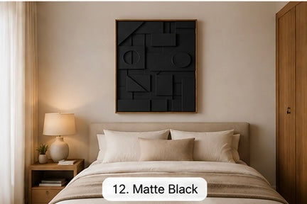 Slate Blue Geometric Relief | Wallorah