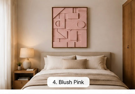 Slate Blue Geometric Relief | Wallorah