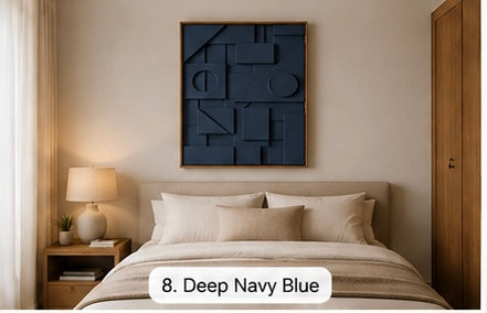 Slate Blue Geometric Relief | Wallorah