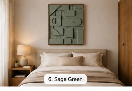 Slate Blue Geometric Relief | Wallorah