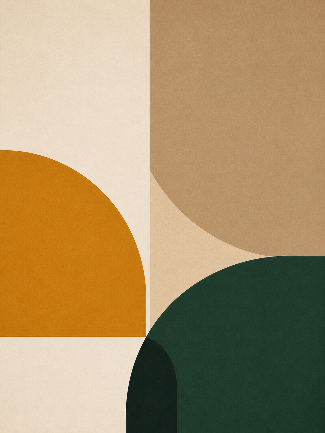 Verdant Horizon Abstract Wall Art | Modern Green & Mustard Canvas – Wallorah