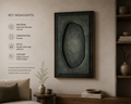 Obsidian Eclipse – Charcoal Black Handcrafted Abstract Wall Art on Stretched Wooden Canvas | Wallorah