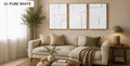Ivory White Geometric Trio | Wallorah