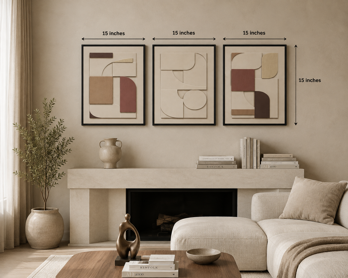 Earthline Elegance Trio Set of 3  | Wallorah