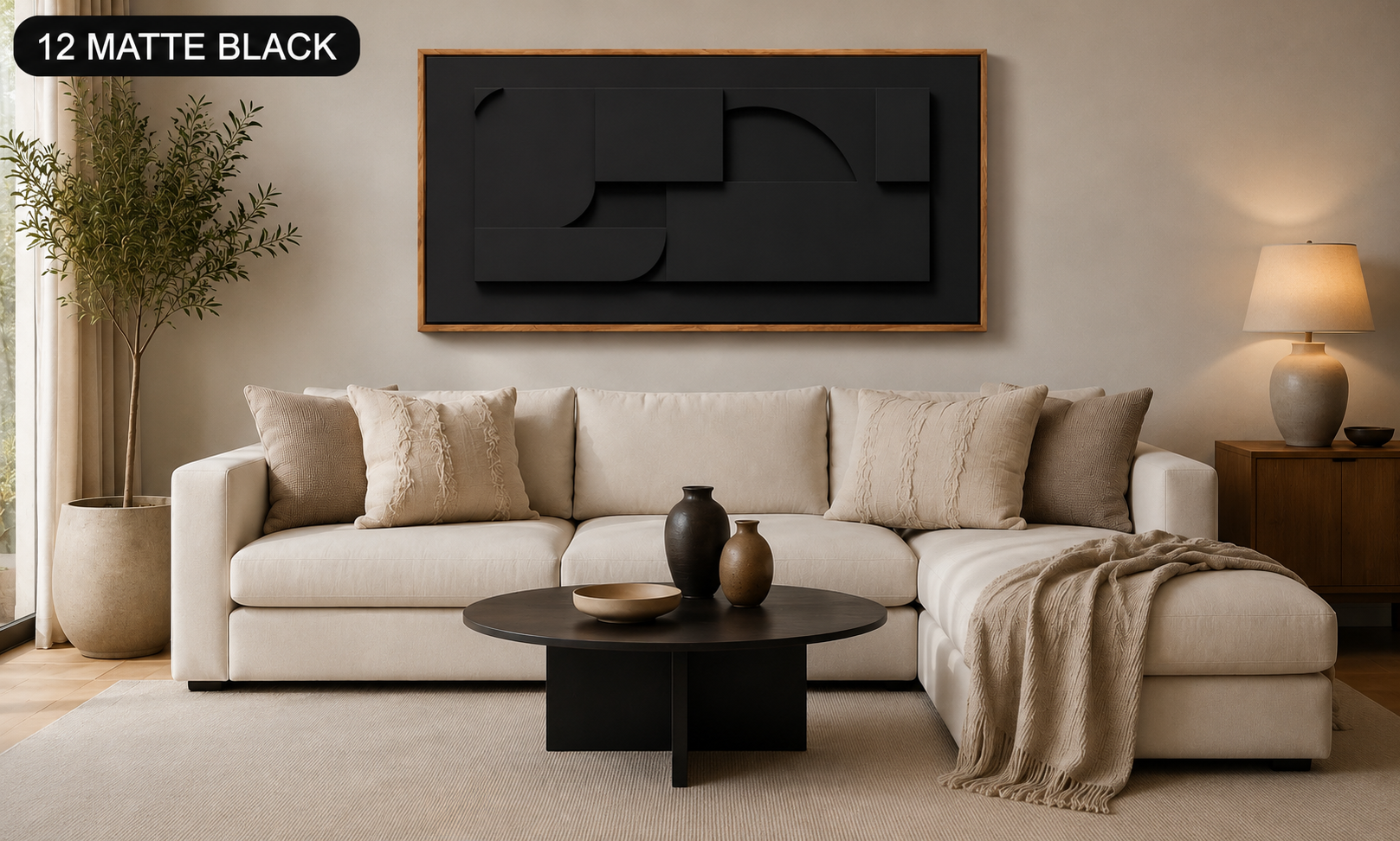 Sand Beige Horizon Relief  | Wallorah