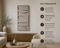 Ivory Wave Relief – Handcrafted Minimalist 3D Abstract Wall Art on Stretched Wooden Canvas | Wallorah