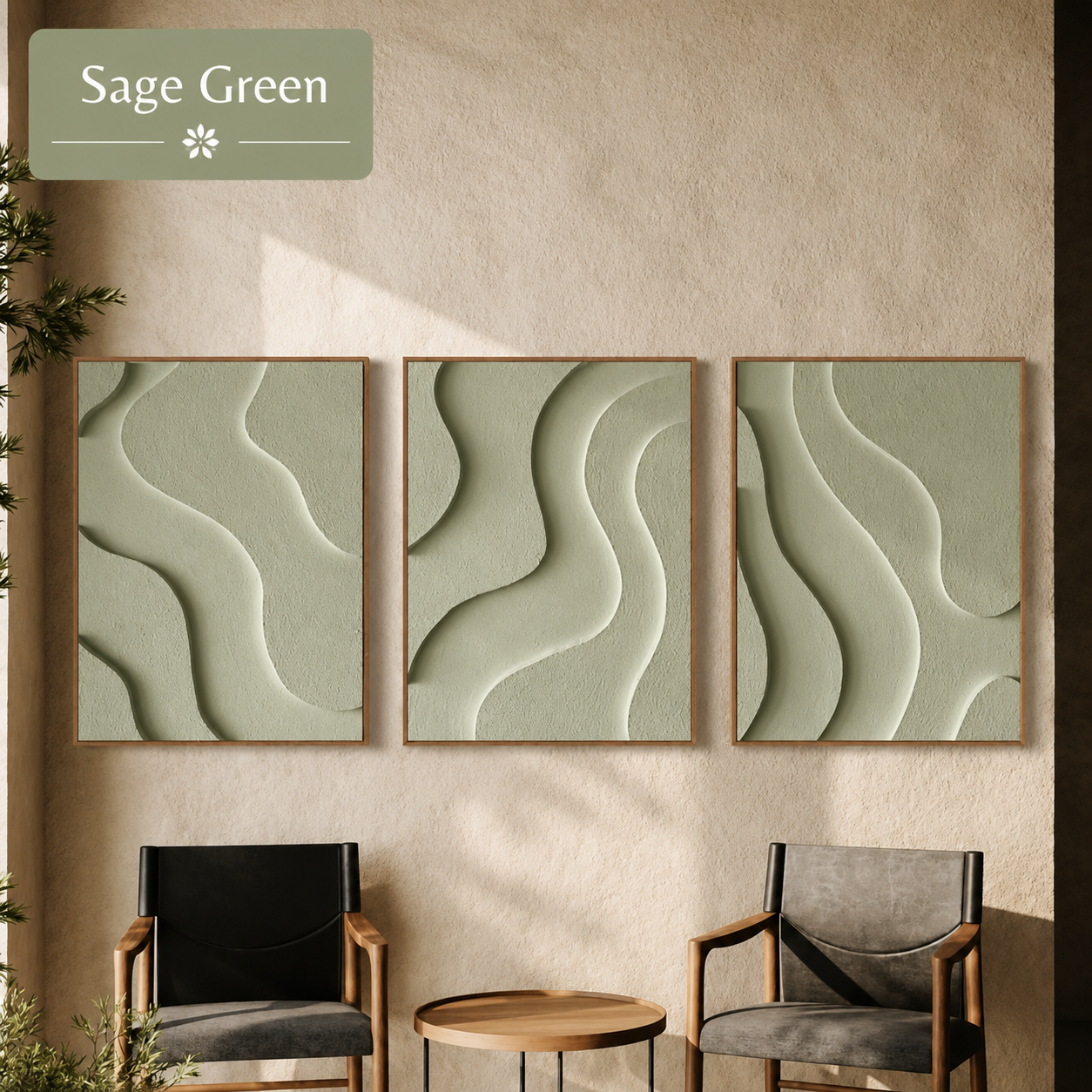 Serene Waves Triptych  | Wallorah