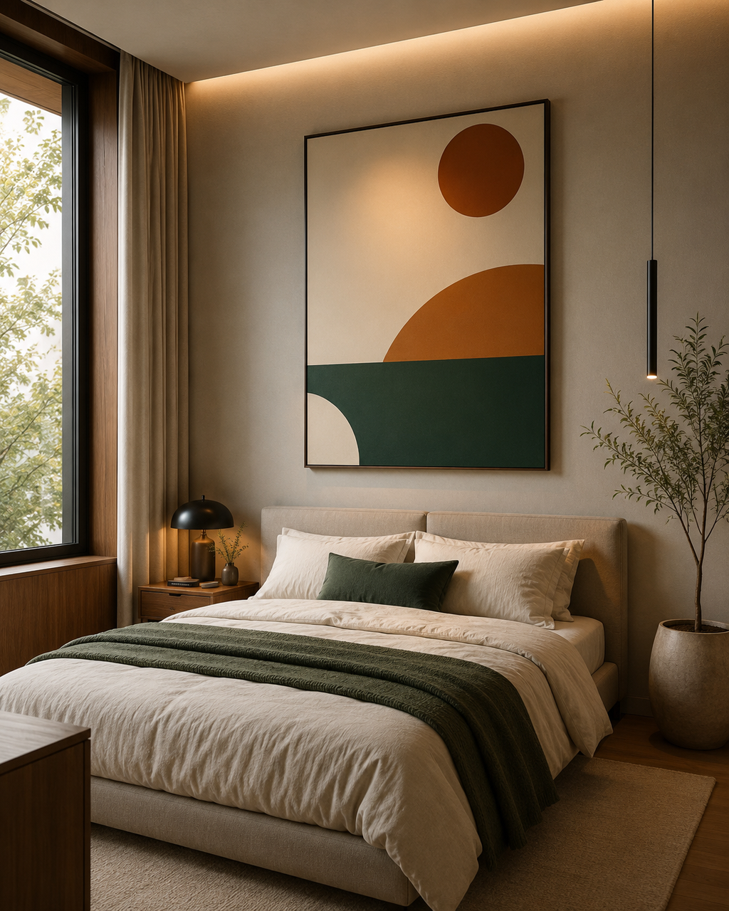 Sunrise Horizon Abstract Wall Art | Modern Landscape Canvas – Wallorah
