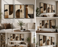 Earthform Elegance | Set of 3 Abstract Canvas Wall Art | Premium UV Printed Ready-to-Hang