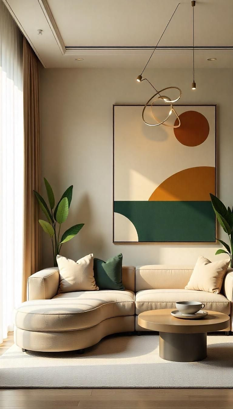 Sunrise Horizon Abstract Wall Art | Modern Landscape Canvas – Wallorah