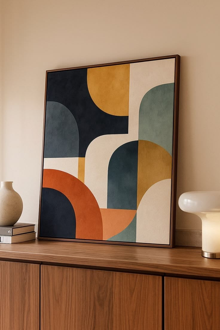 Harmony Arches Abstract Wall Art | Modern Geometric Canvas – Wallorah