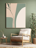 Sage Serenity | Minimalist Botanical Abstract Framed Wall Art
