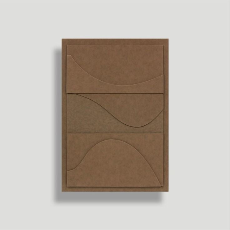 Sandstone Brown Horizon – Handcrafted Abstract Wall Art on Stretched Wooden Canvas | Wallorah