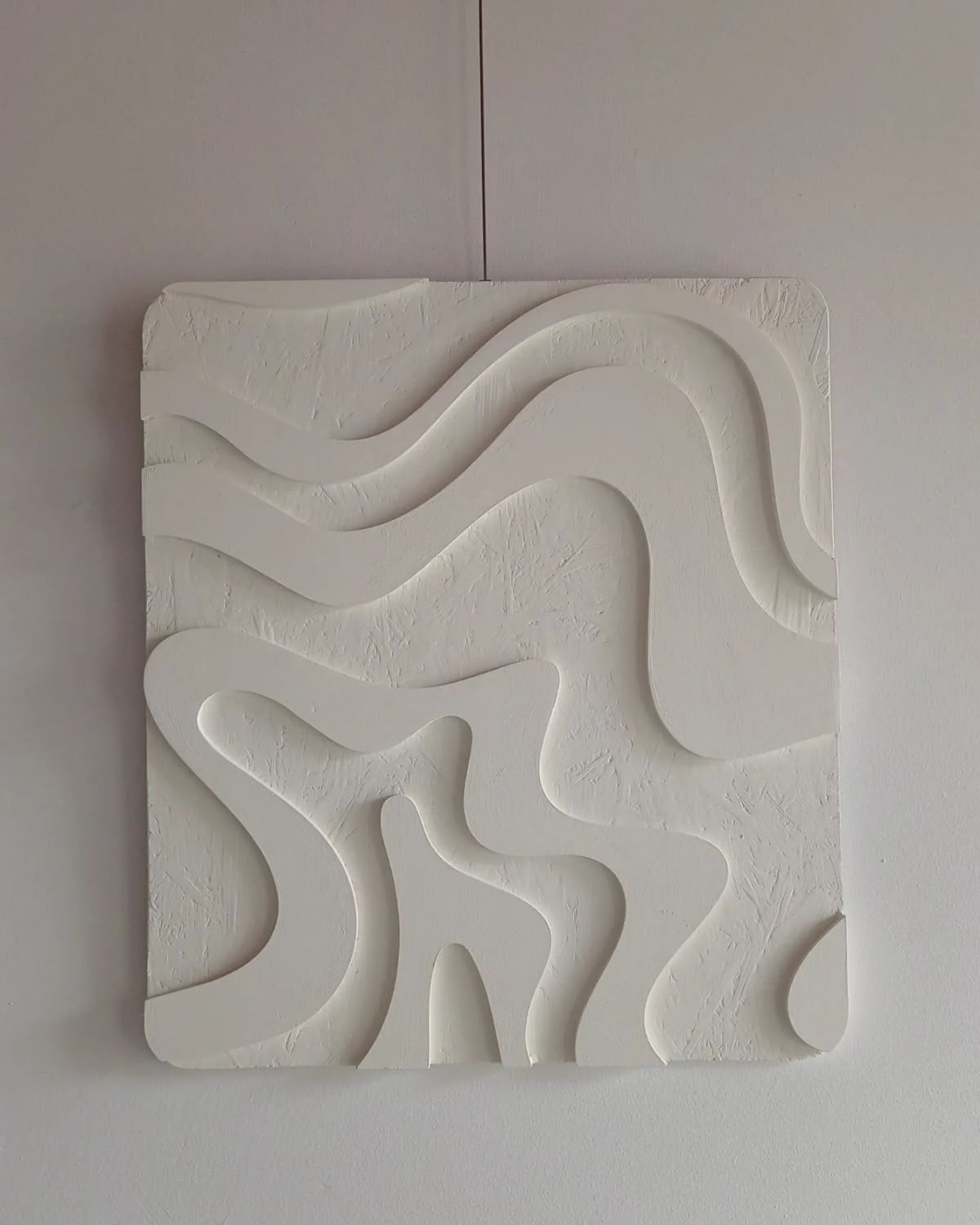 Ivory Drift – Handcrafted Organic Abstract Wall Art on Stretched Wooden Canvas | Wallorah