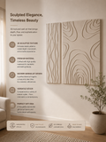 Ivory Topography – Handcrafted Minimalist 3D Abstract Wall Art on Stretched Wooden Canvas | Wallorah